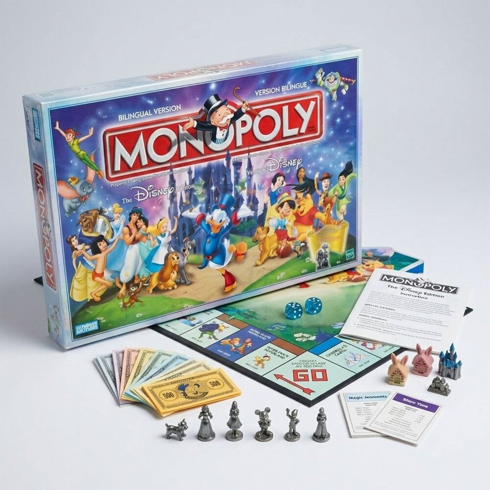 Vintage 2001 Disney Monopoly Board Game Factory Sealed  - DAMAGED BOX